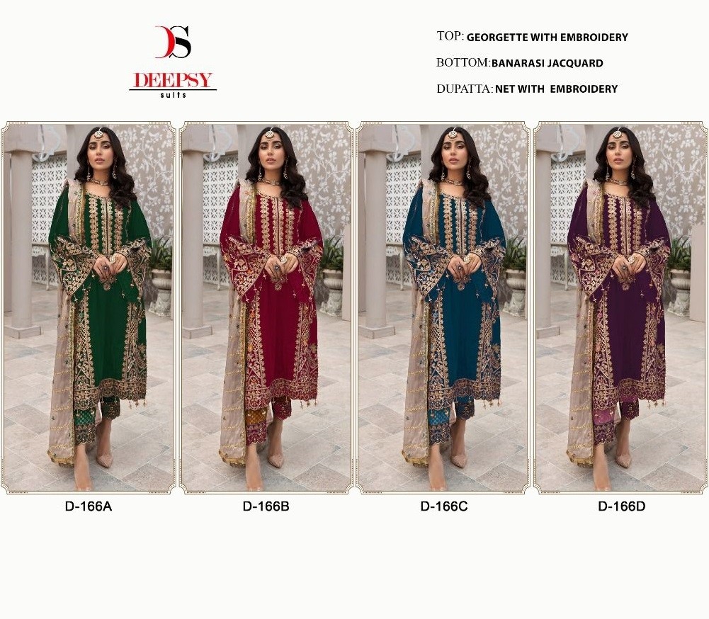 DEEPSY SUITS D 166C PAKISTANI DESIGNER SUITS SUPPLIER