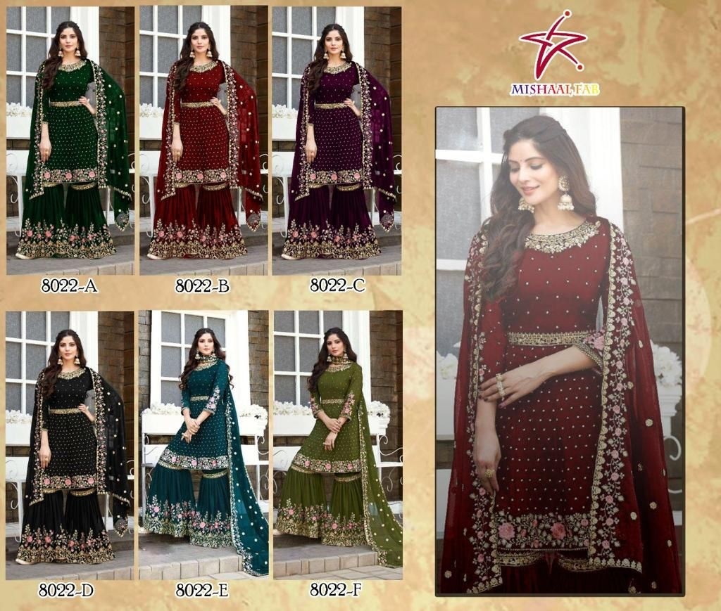 MISHAAL FAB 8022 B HIT DESIGN PAKISTANI KAMEEZ PLAZO