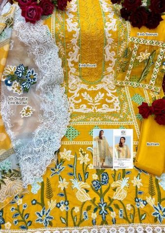 MUSHQ SHRADDHA DESIGNER M 138 A YELLOW PAKISTANI SUITS BEST WHOLESALER SURAT