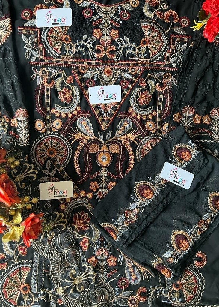 SHREE FABS K 1580 BLACK SUITS PAKISTANI COLLECTION