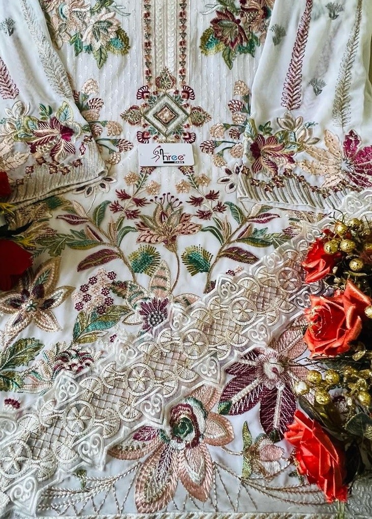 SHREE FABS K 1581 WHITE SUITS PAKISTANI NEW COLLECTION