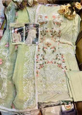 MEHBOOB TEX 7773 MARIA B LOVE COLLECTION VOL 1 GREEN LATEST DRESS
