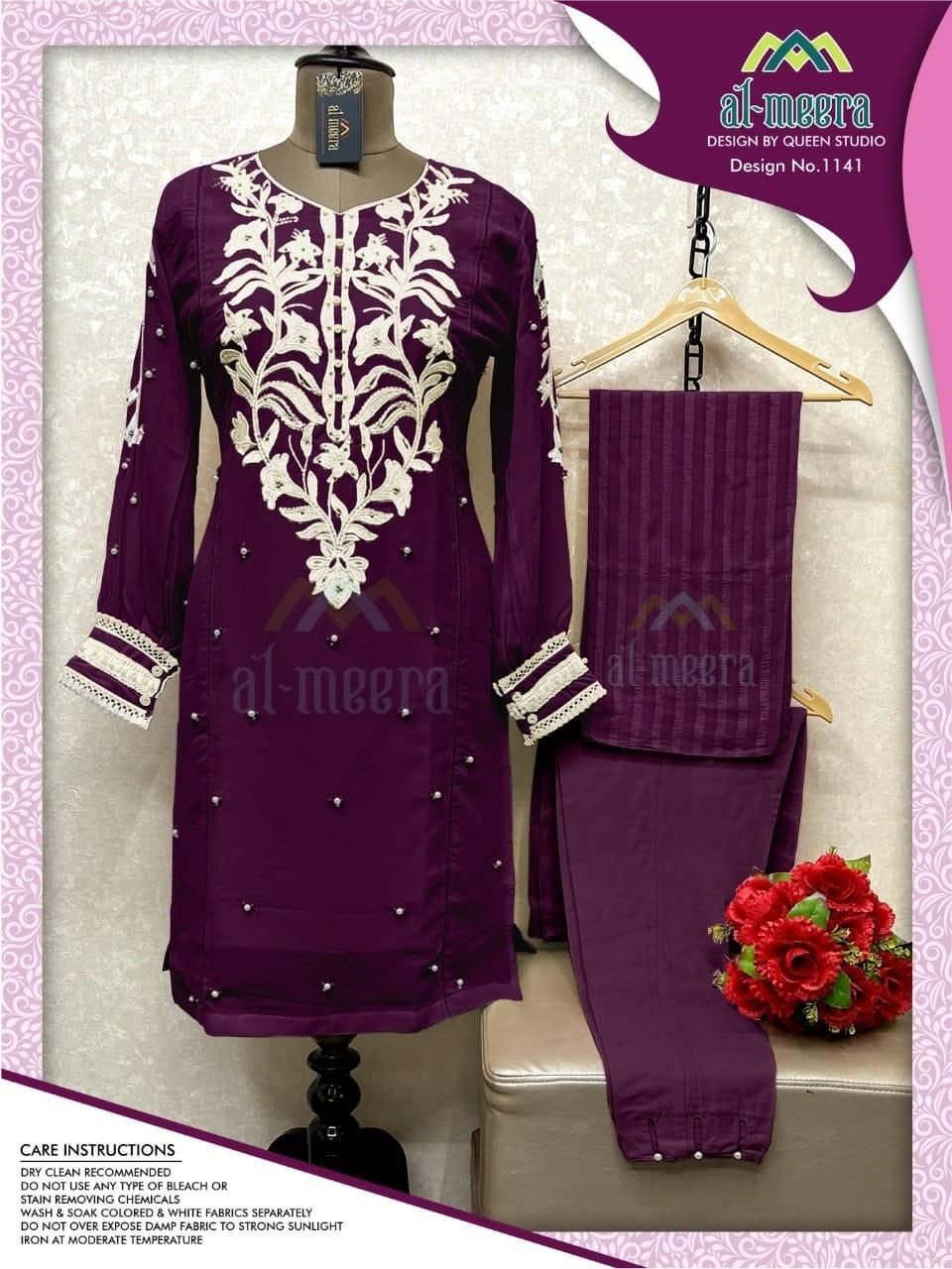 AL MEERA D NO 1141 LUXURY PRET COLLECTION KURTIS SINGLE