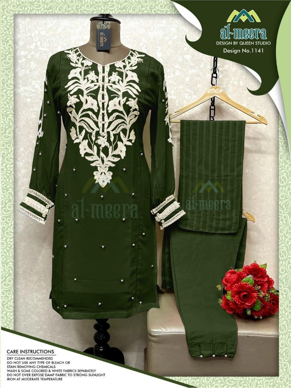 AL MEERA D NO 1141 LUXURY PRET COLLECTION KURTIS SINGLE