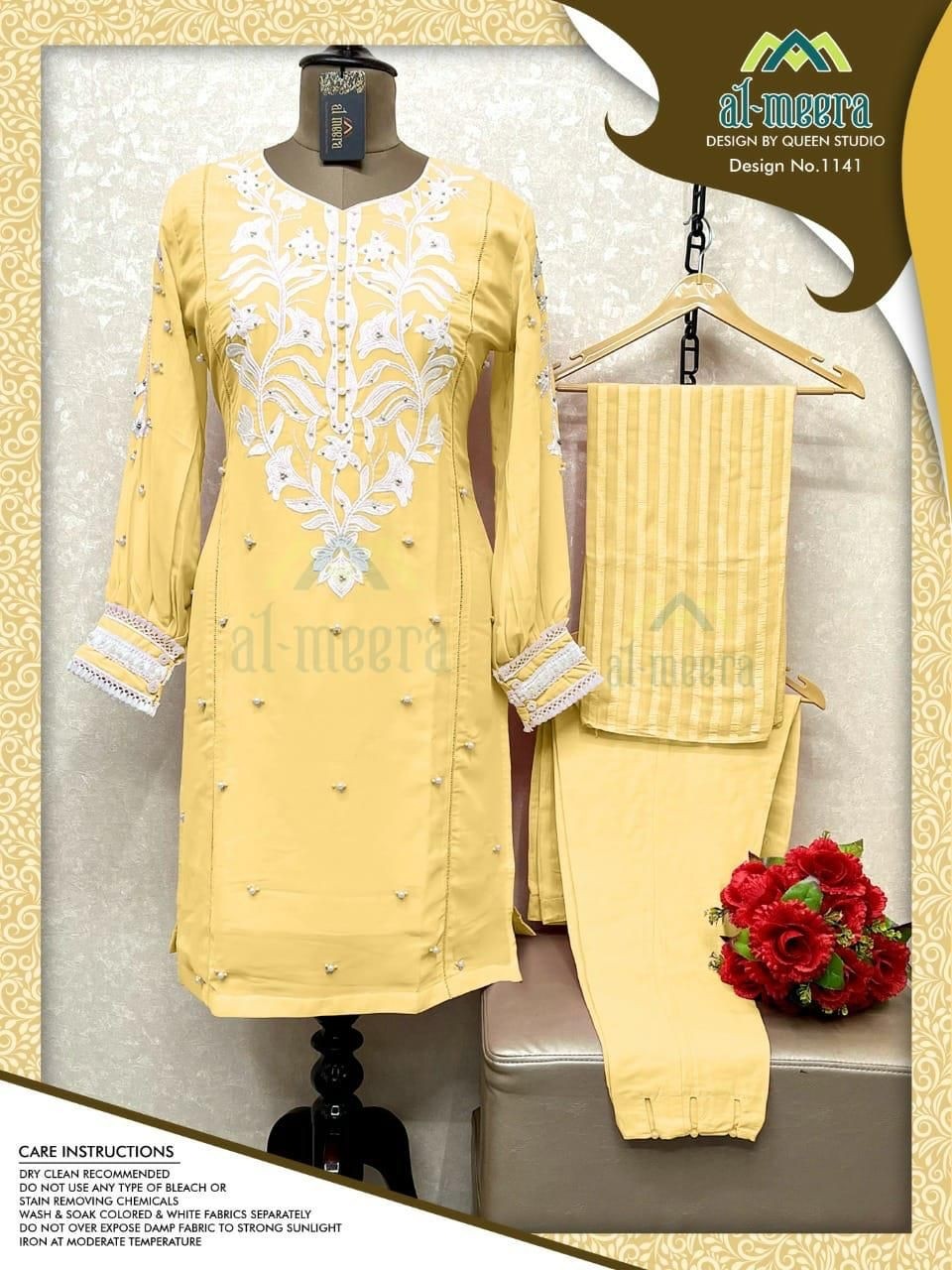 AL MEERA D NO 1141 LUXURY PRET COLLECTION KURTIS SINGLE