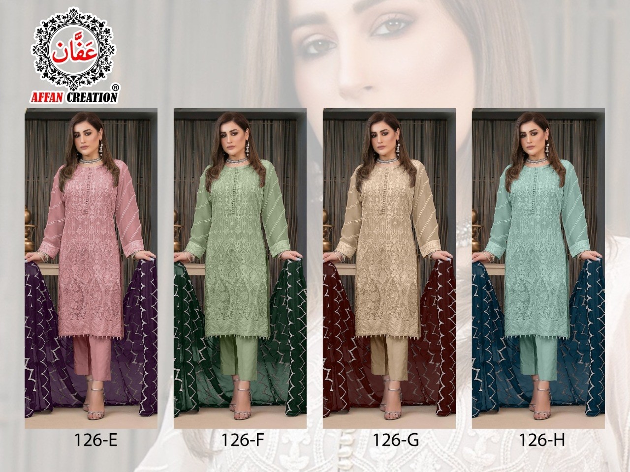 AFFAN CREATION 126 H PAKISTANI DRESS ONILINE SHOP BY SURAT