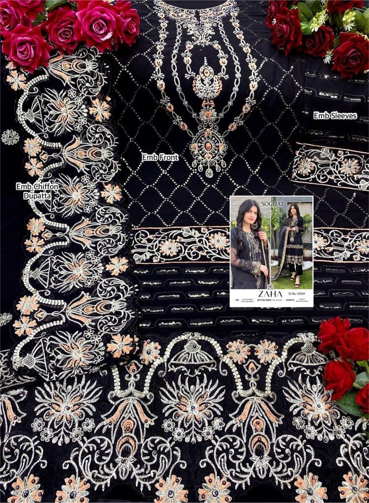 ZAHA 10034 SOGHAT VOL 2 PAKISTANI SUITS DEALER 