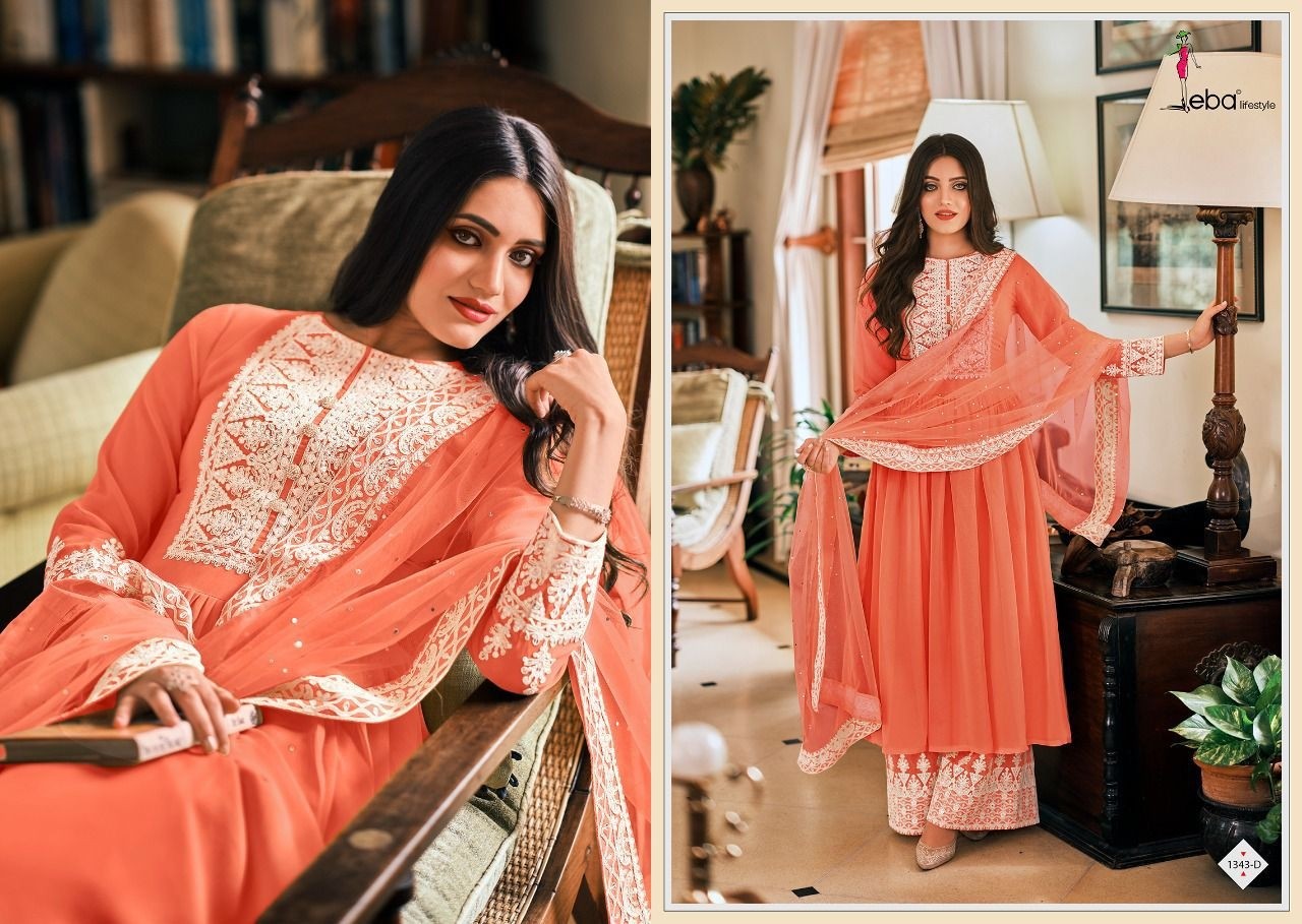 EBA LIFESTYLE DIL NOOR 1341 D PAKISTANI SUITS WHOLESALER DEALER