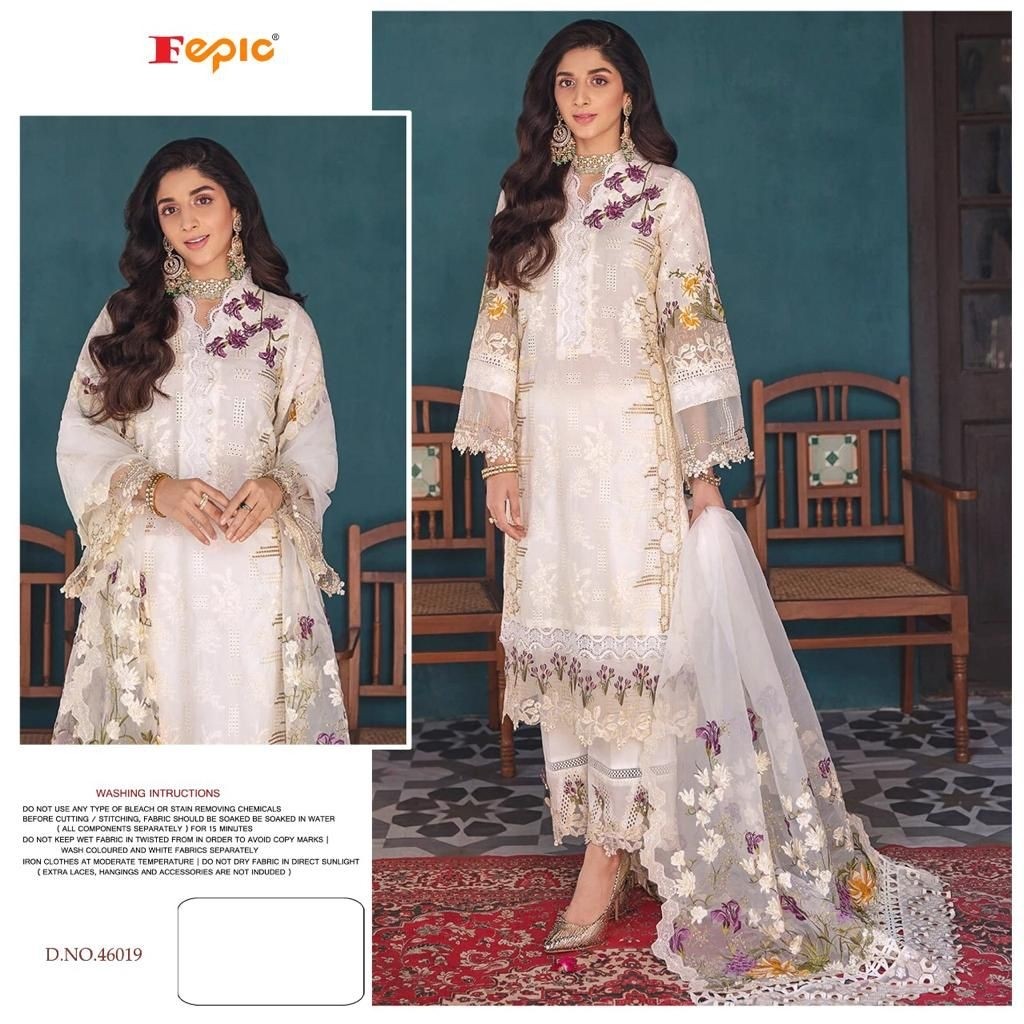 FEPIC ROSEMEEN 46019 WHITE WHOLESALER PAKISTANI SUITS