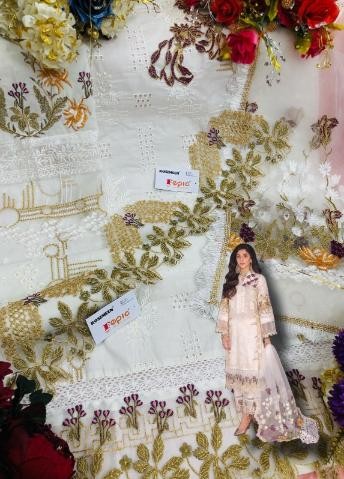 FEPIC ROSEMEEN 46019 WHITE WHOLESALER PAKISTANI SUITS