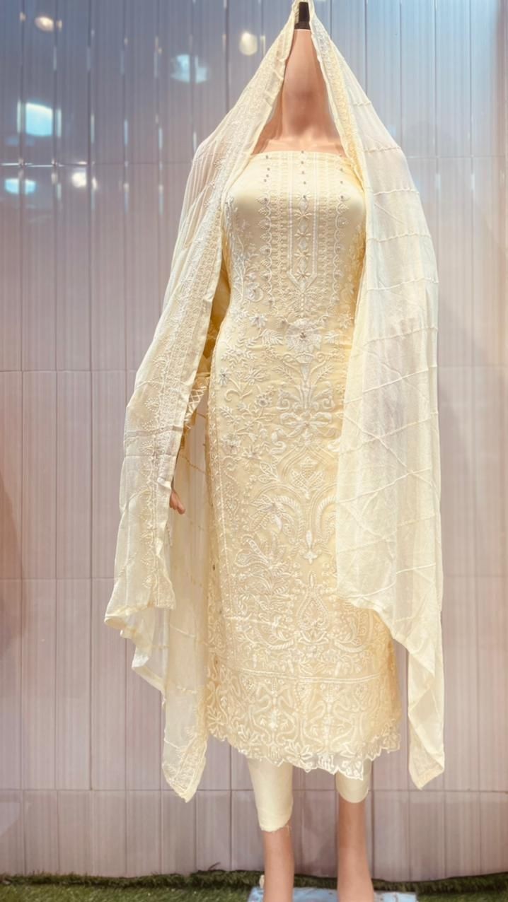 RUNGREZ 1015 C YELLOW PAKISTANI SALWAR KAMMEZ