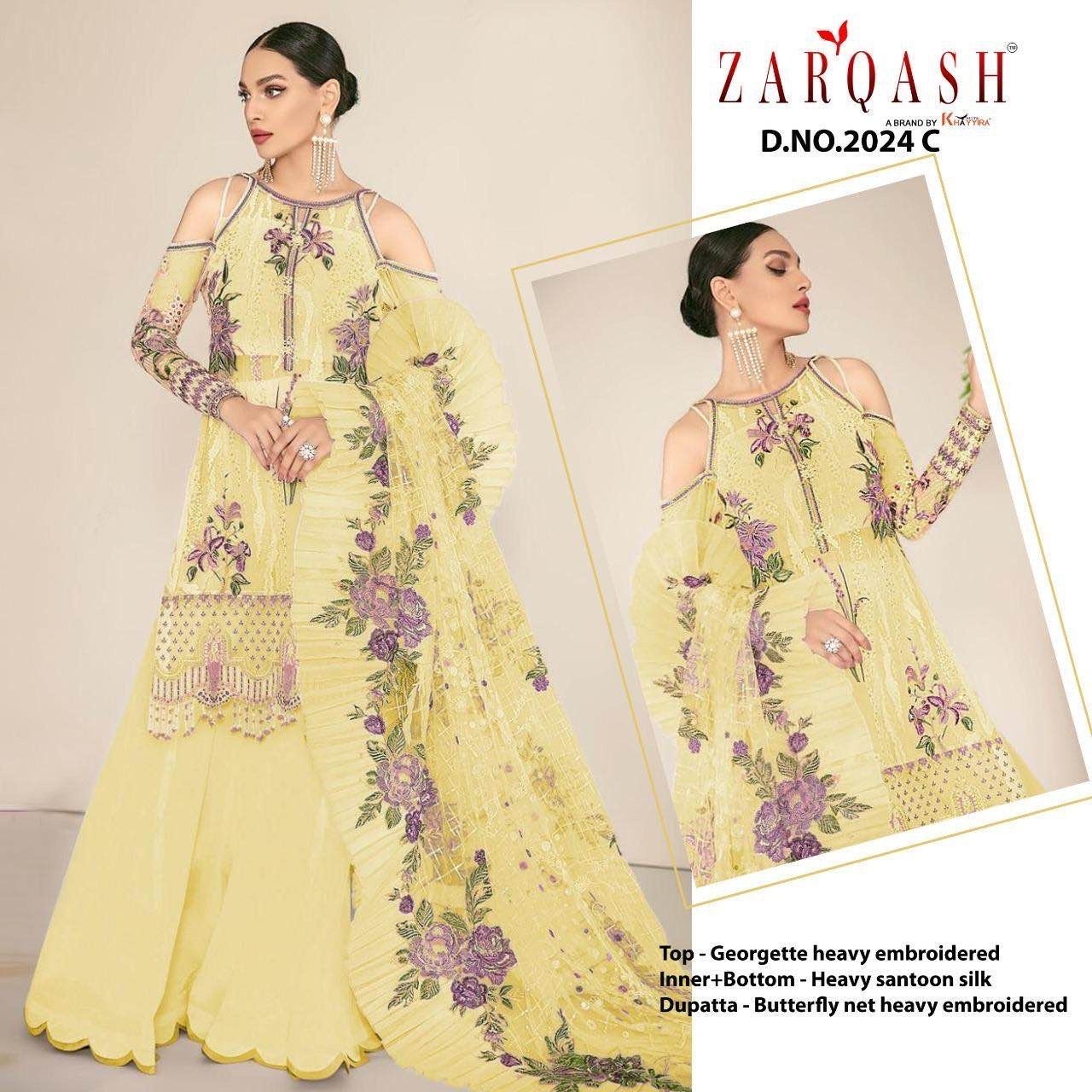 ZARAQASH JIHAN Z 2024A TO Z2024E SALWAR KAMEEZ WHOLESALER SINGLE
