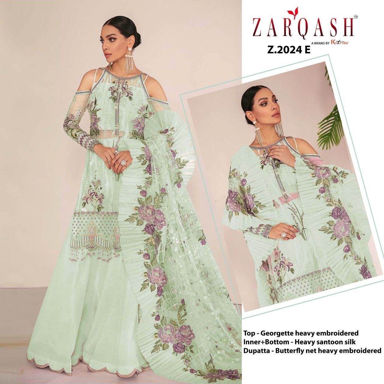 ZARAQASH JIHAN Z 2024A TO Z2024E SALWAR KAMEEZ WHOLESALER SINGLE