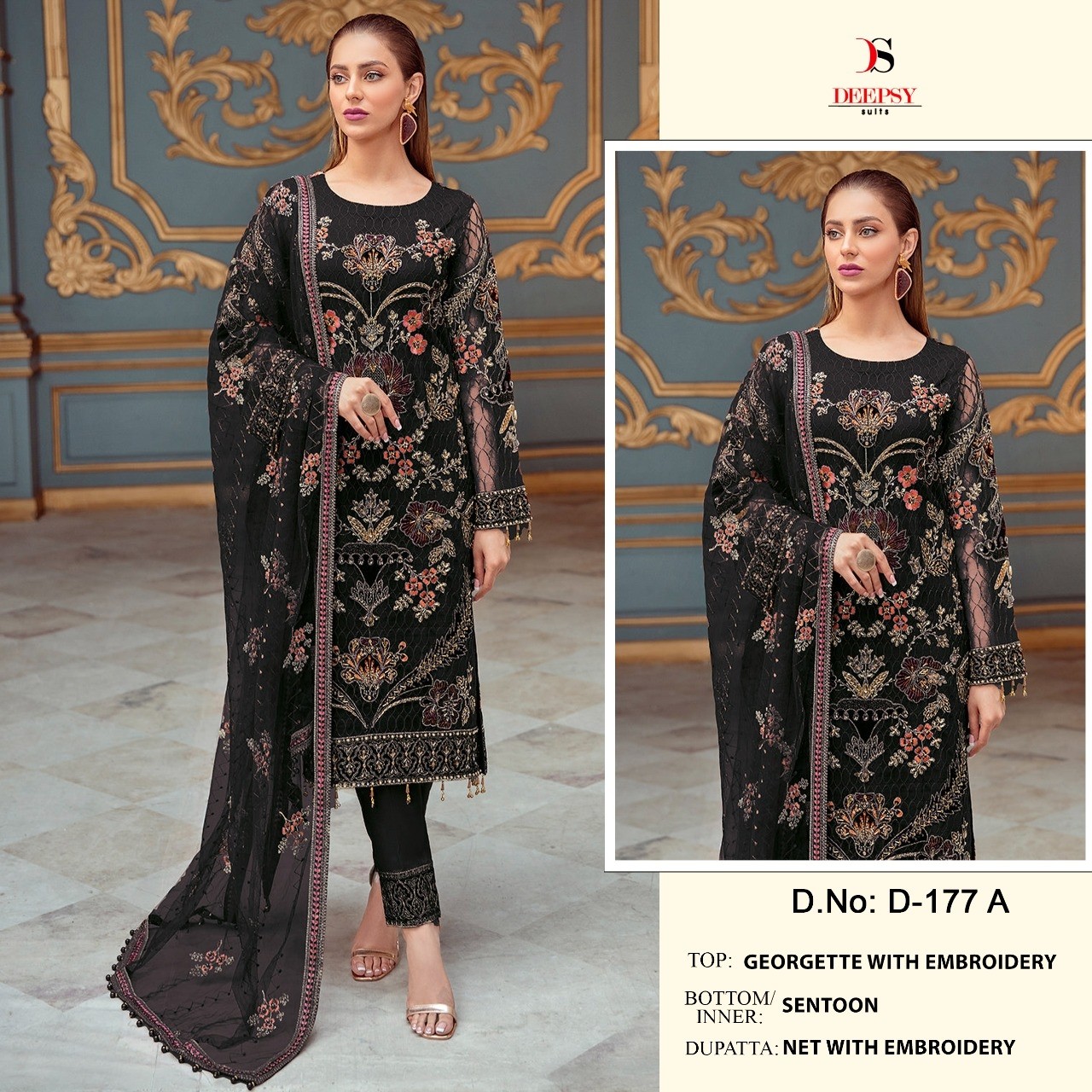 DEEPSY SUITS 177A TO 177C PAKISTANI SALWAR KAMEEZ MANUFACTURER