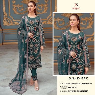 DEEPSY SUITS 177A TO 177C PAKISTANI SALWAR KAMEEZ MANUFACTURER
