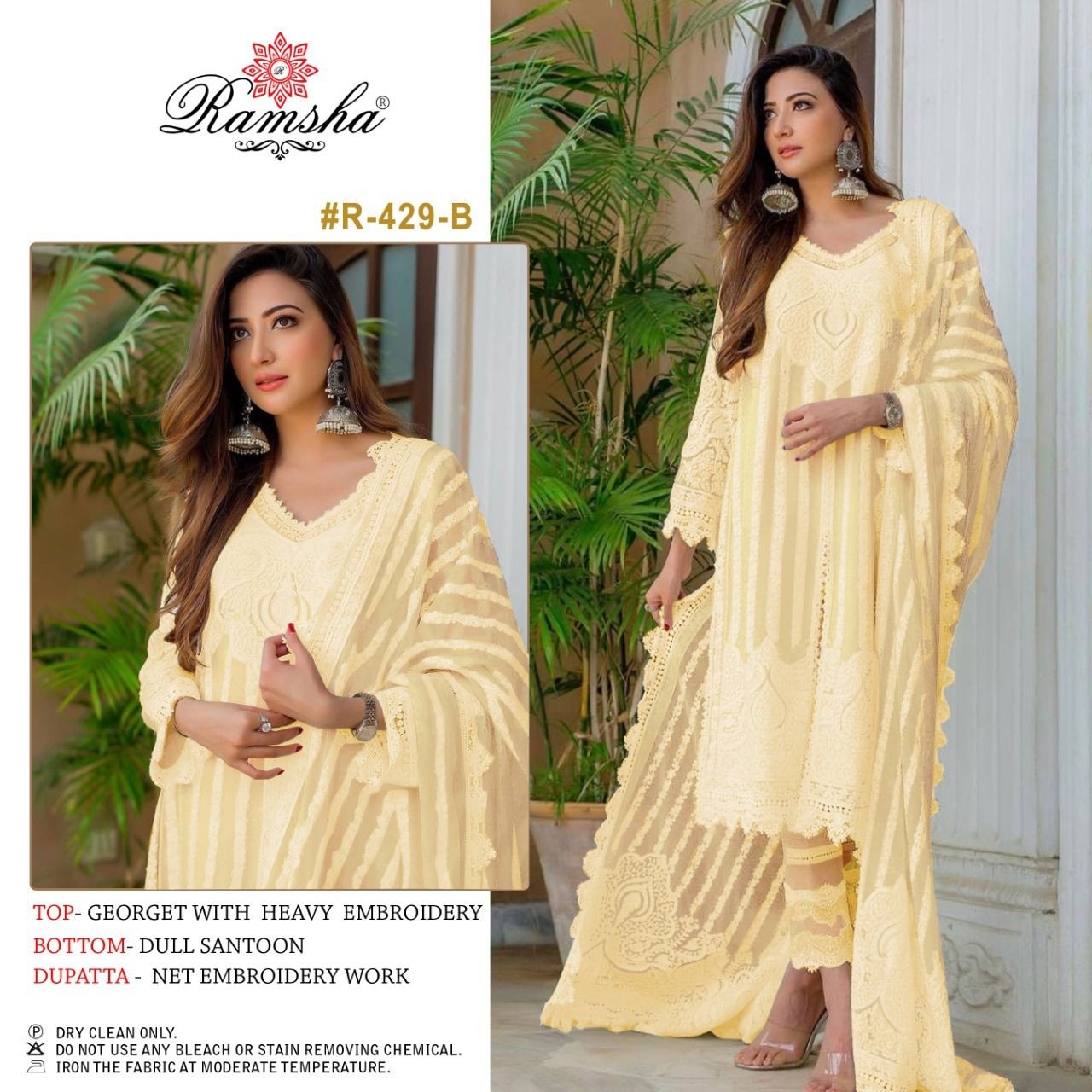 RAMSHA R 429 B PAKISTANI DESIGNER SUITS WHOLESALER SURAT