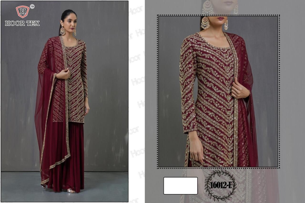 HOOR TEX 16012 C NAFIZA COLOUR GOLD VOL 16 RED PAKISTANI SALWAR KAMEEZ