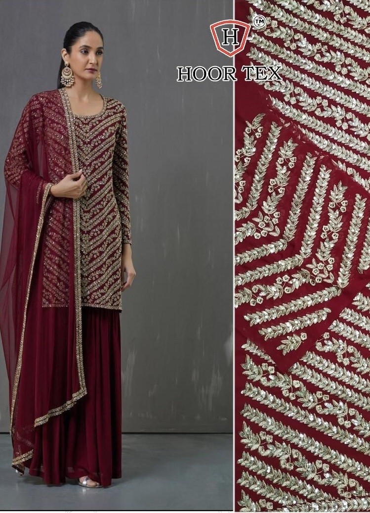 HOOR TEX 16012 C NAFIZA COLOUR GOLD VOL 16 RED PAKISTANI SALWAR KAMEEZ