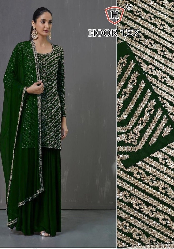 HOOR TEX 16012 B NAFIZA COLOUR GOLD VOL 16 GREEN PAKISTANI SALWAR KAMEEZ 