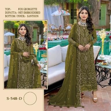 SHREE FABS S 548 D PAKISTANI SALWAR KAMEEZ NEW CATALOGUE WHOLESALE