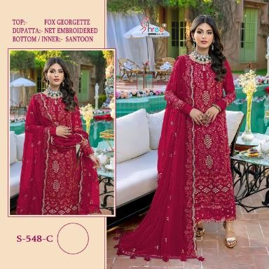 SHREE FABS S 548 C PAKISTANI SALWAR KAMEEZ NEW CATALOGUE SINGLE