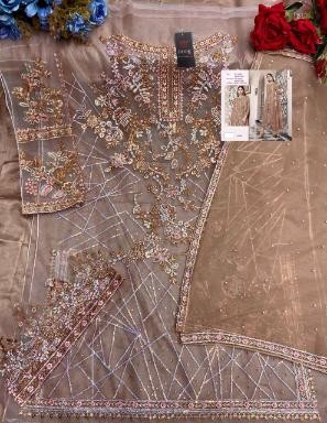 HOOR TEX H 06G TO H 06L PAKISTANI SUITS BY SINGLE