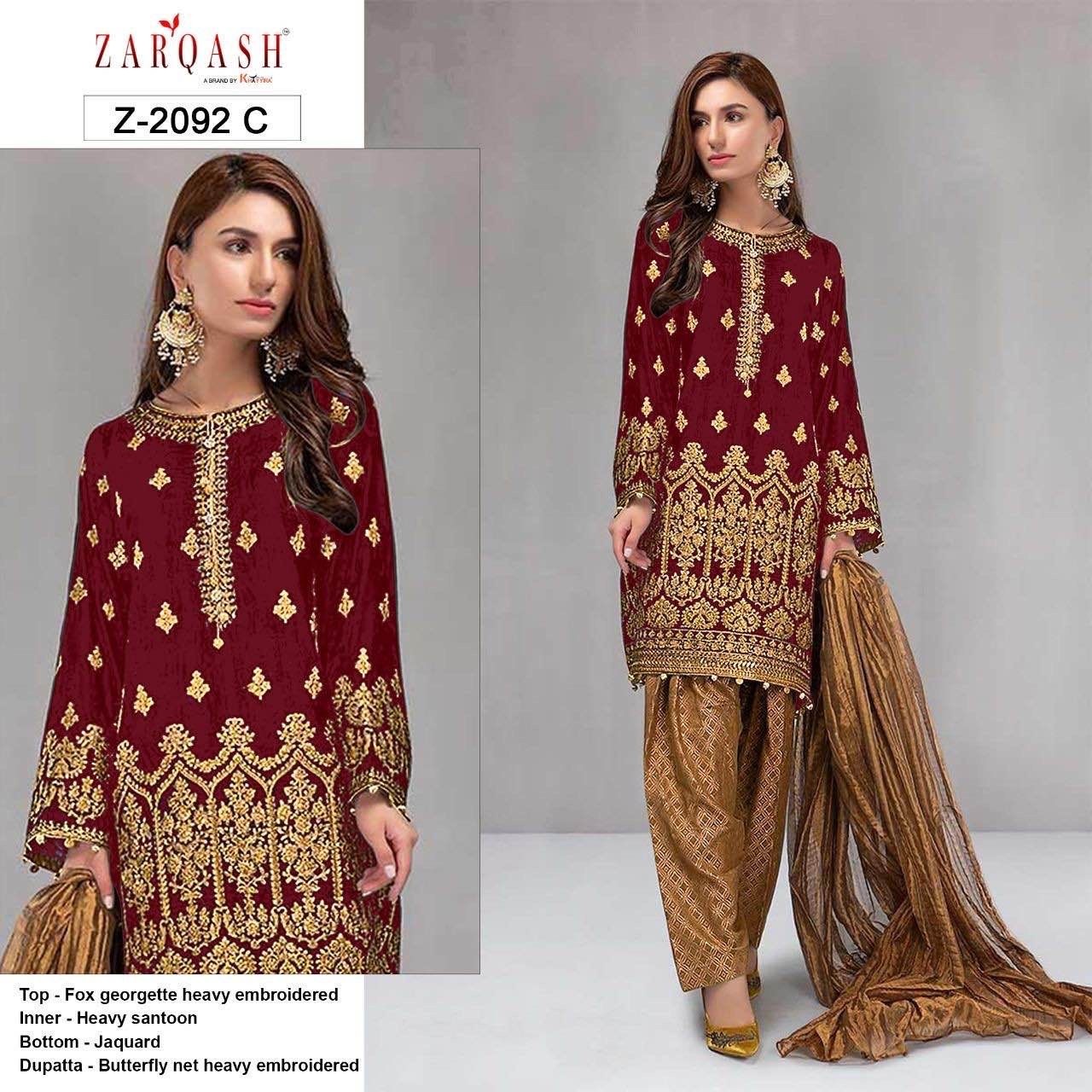 ZARAQASH MARIYA B ROYAL SOIREE Z 2092 C LATEST PAKISTANI SALWAR KAMEEZ ONLINE