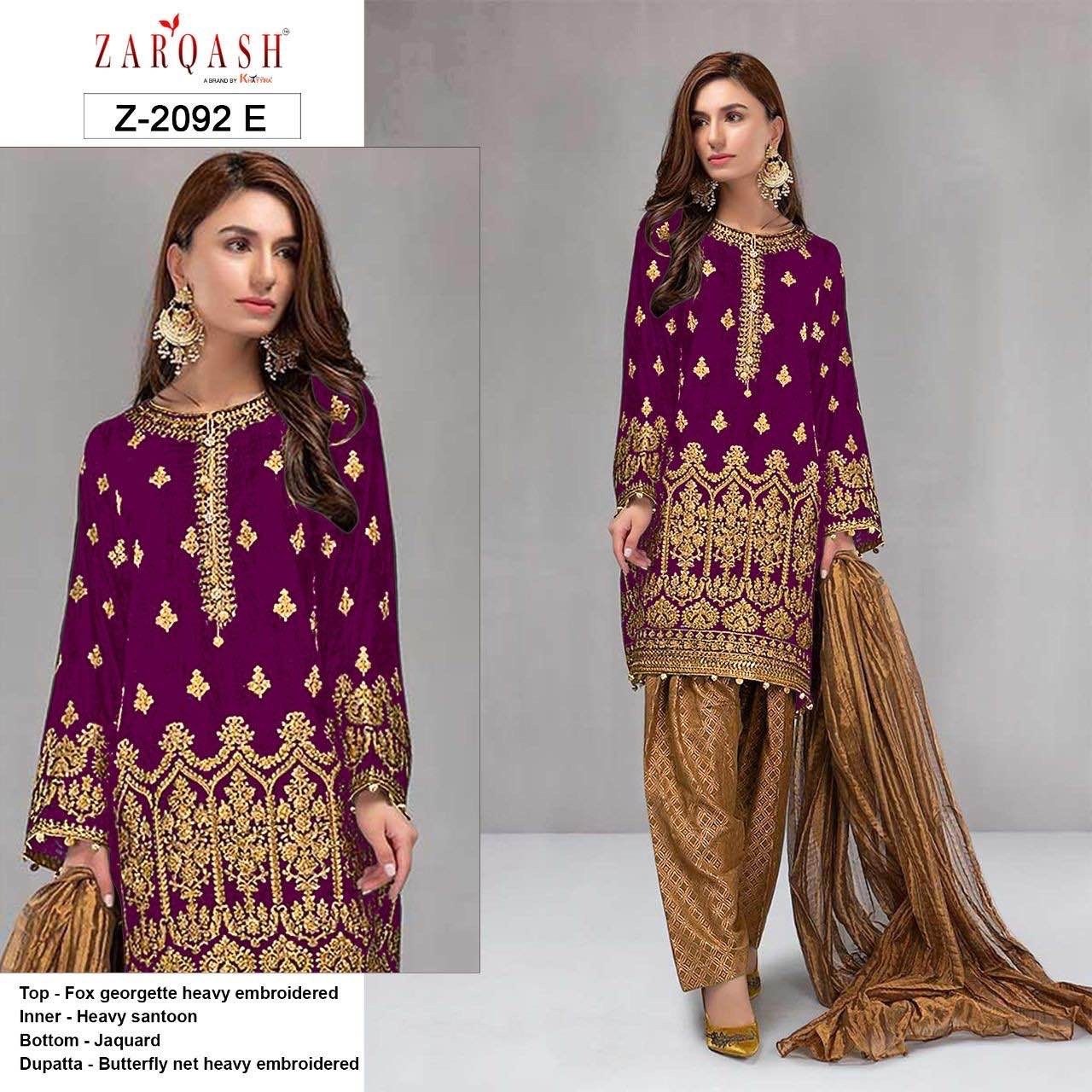ZARAQASH MARIYA B ROYAL SOIREE Z 2092 E LATEST PAKISTANI SALWAR KAMEEZ SURAT