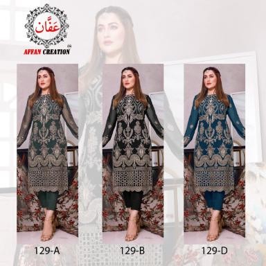 AFFAN CREATION PUSHPA 129 B PAKISTANI SALWAR KAMEEZ IN INDIA