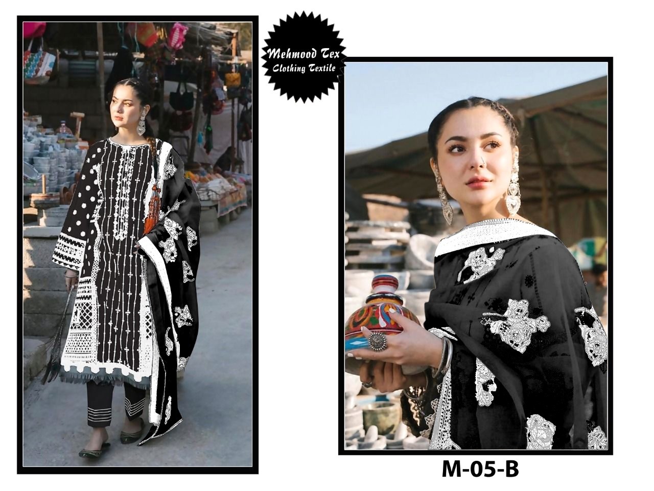 MEHBOOB TEX BLACK EDITION M 05 B PAKISTANI SUITS MANUFACTURER