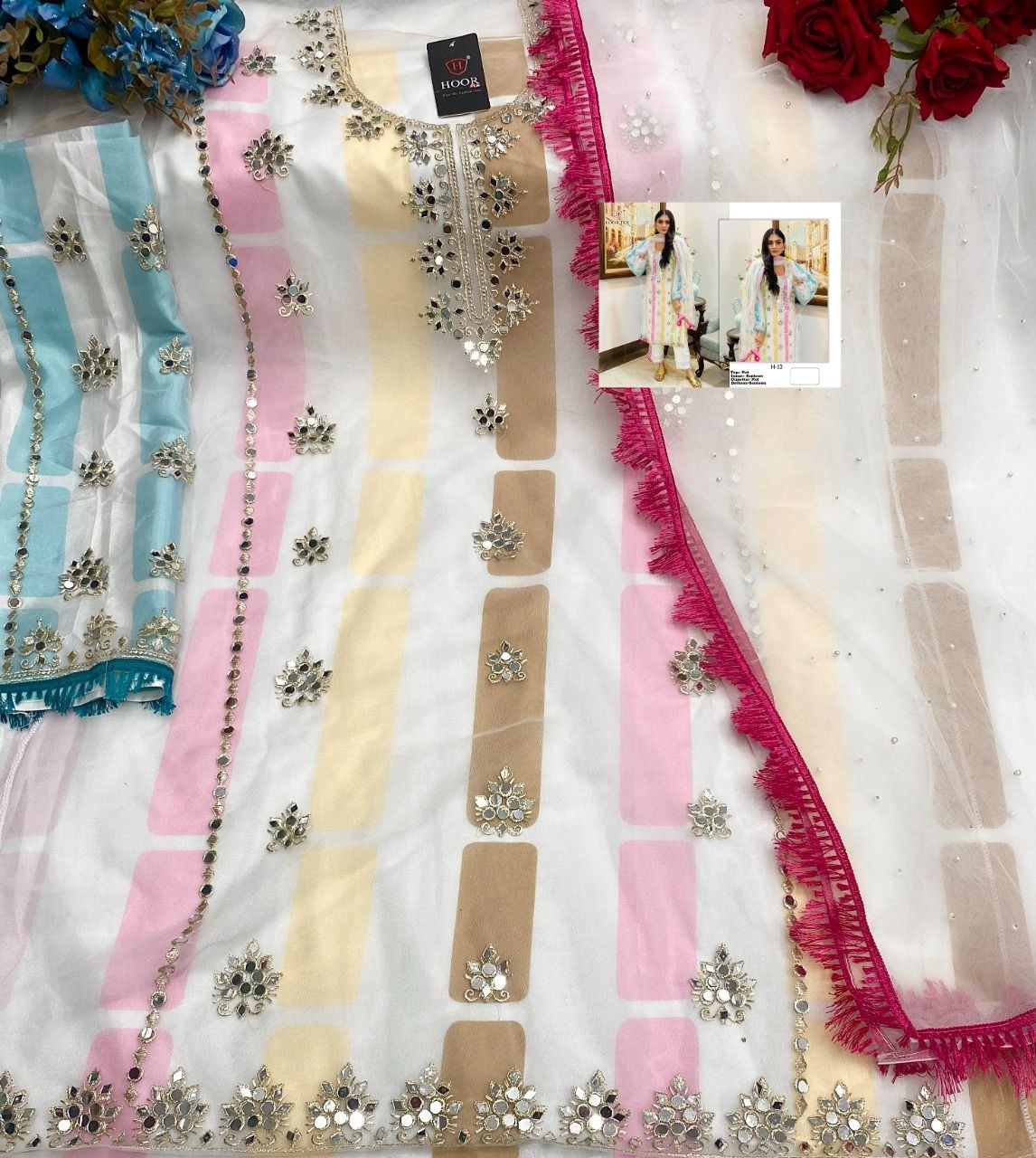 HOOR TEX H 13 HIT COLLECTION PAKISTANI SUITS IN INDIA