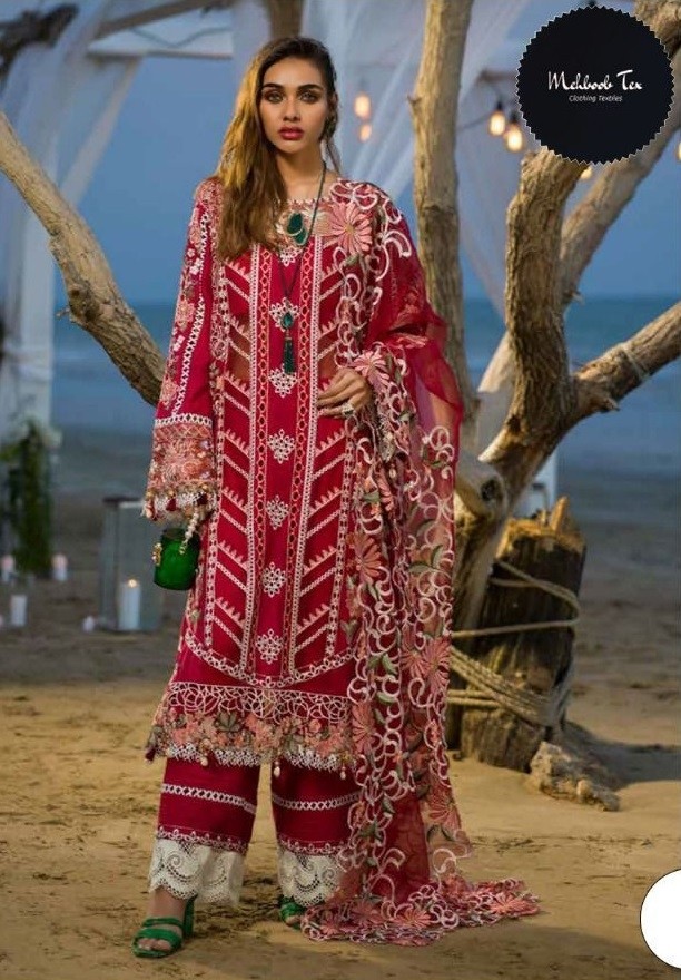 Crimson pakistani clothing top