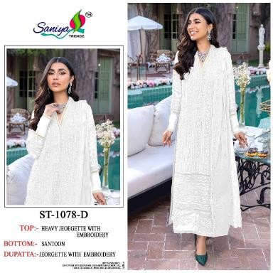 SANIYA TRENDZ ST 1078 D SALWAR KAMEEZ SINGLE WHOLESALER IN SURAT