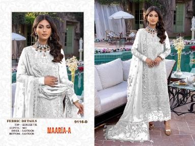 MAARIA A 9116 A TO 9116 E PAKISTANI SUITS SUPPLIER BY SINGLE