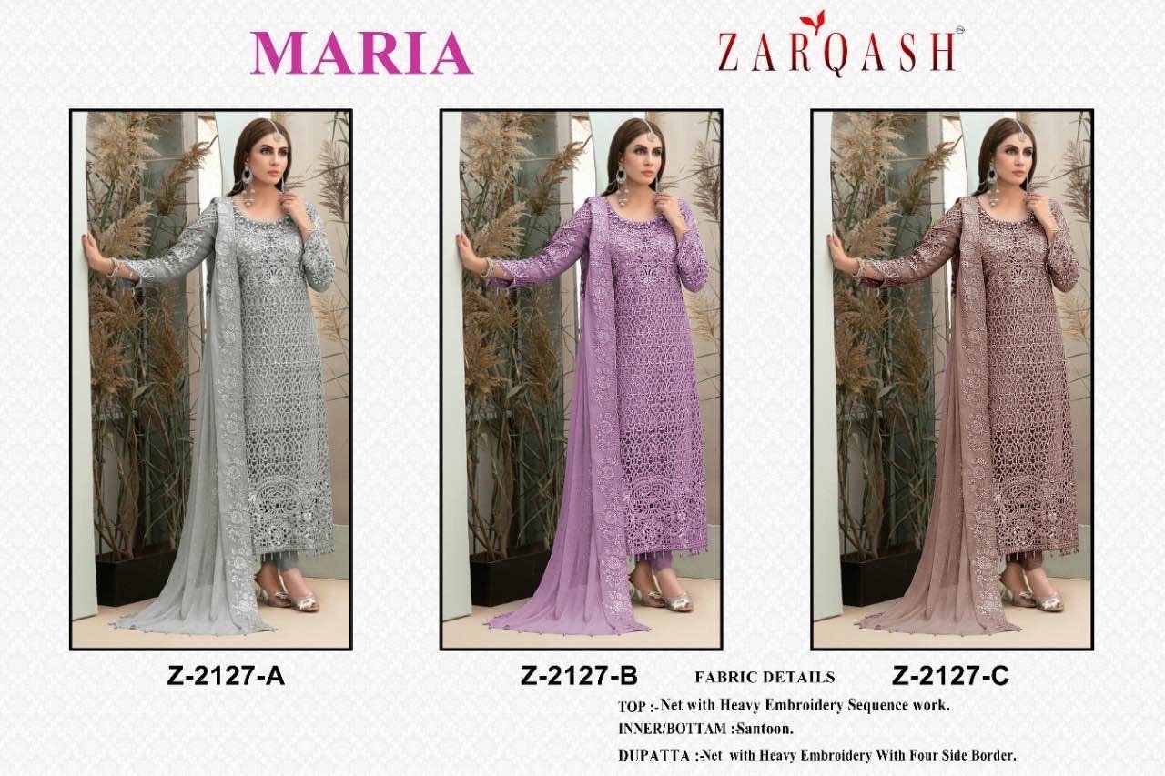 ZARQASH MARIA Z 2127 A PAKISTANI SALWAR KAMEEZ ONLINE