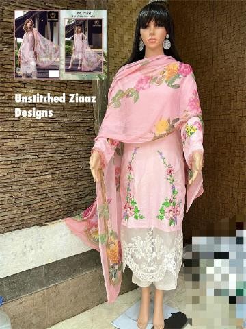ZIAAZ DESIGNS 7773 A TO 7773 D M PRINT EID COLLECTION VOL 1 LATEST CATALOUGE PAKISTANI SUITS