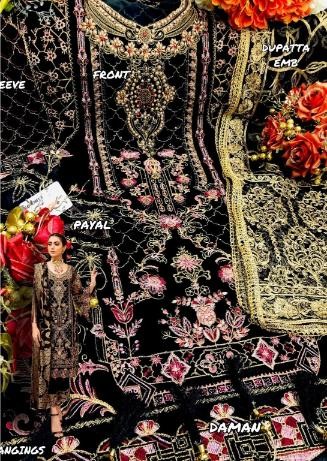 FEPIC ROSEMEEN C 1230 BLACK DRESS PAKISTANI SUITS SURAT