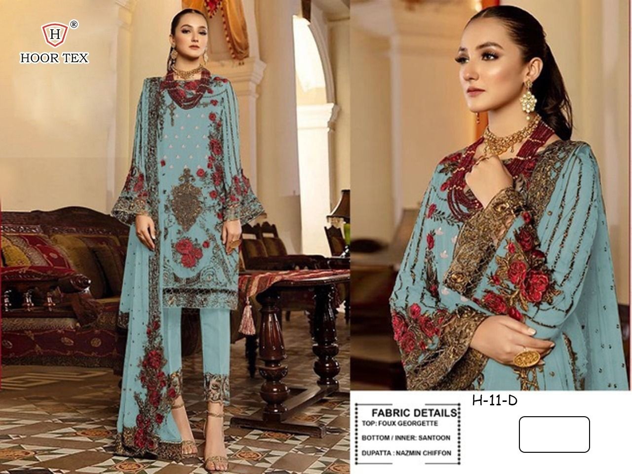 HOOR TEX H 11 D PAKISTANI DRESS SINGLE ONLINE SHOPPING