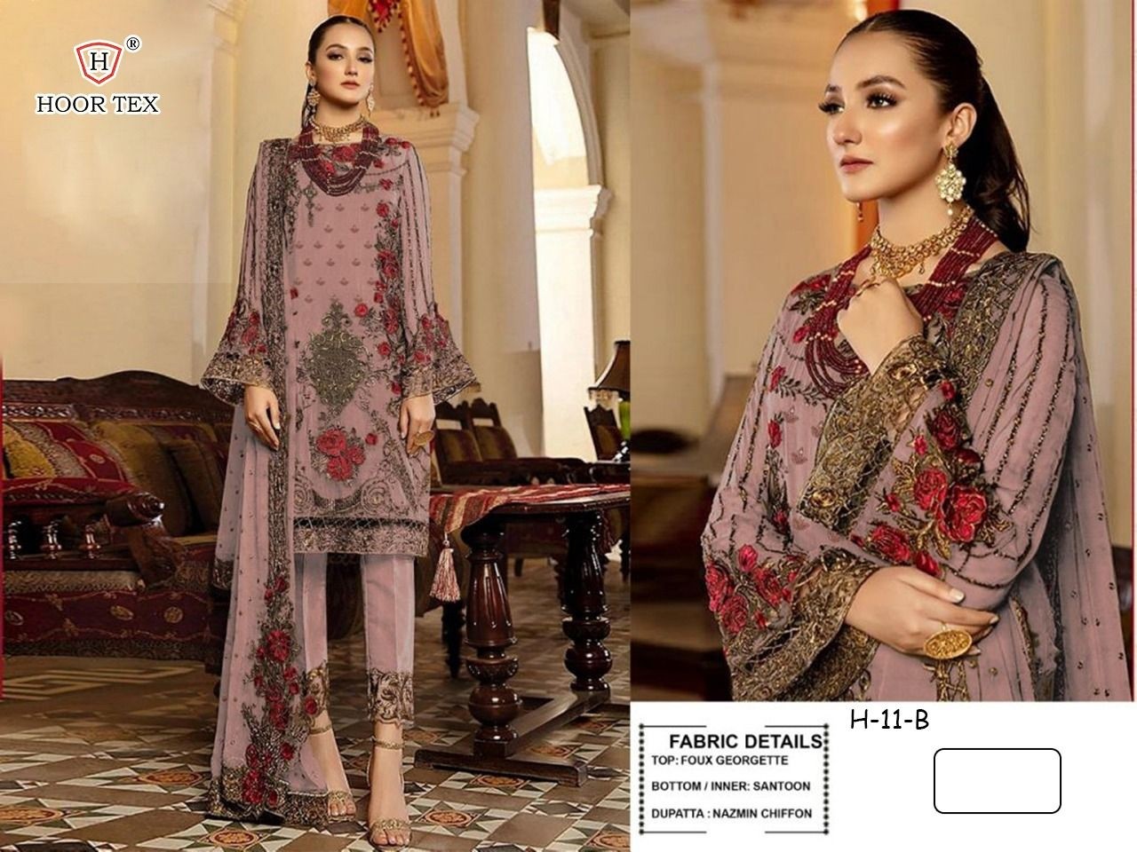 HOOR TEX H 11 B PAKISTANI DRESS SINGLE PIECE SHOPPING