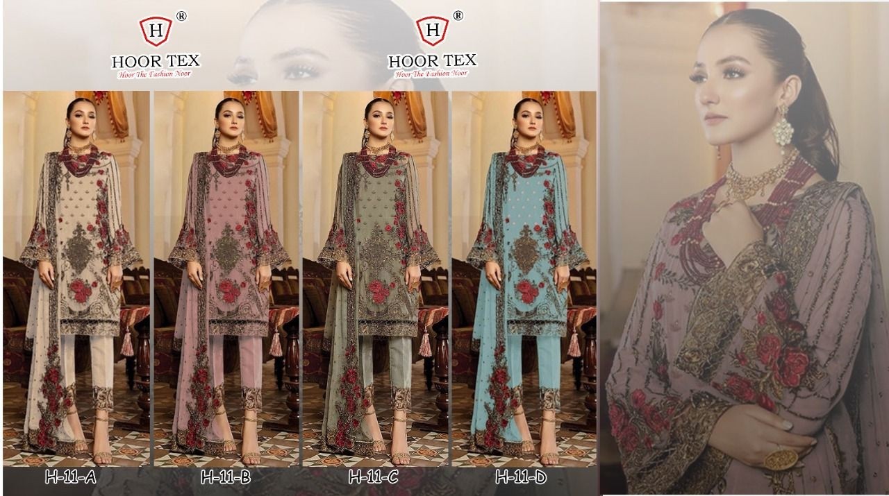 HOOR TEX H 11 B PAKISTANI DRESS SINGLE PIECE SHOPPING