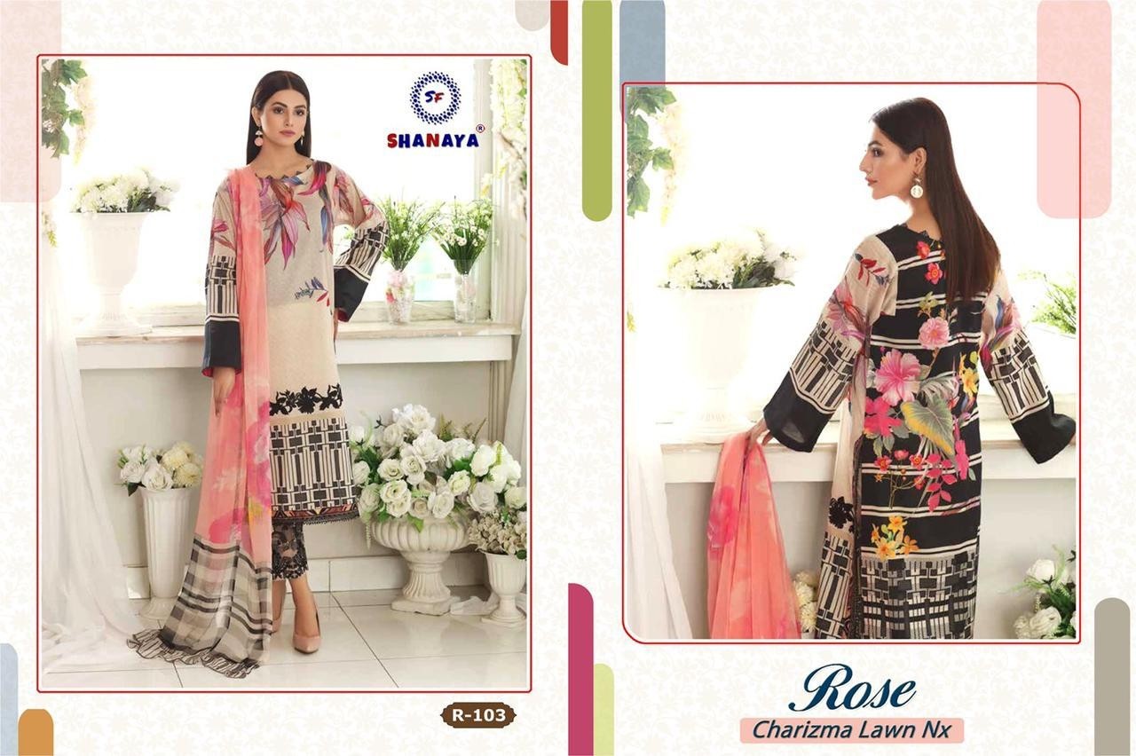 SHANAYA ROSE CHARIZMA LAWN R 103 DIGITAL PRINTED SINGLE PIECE
