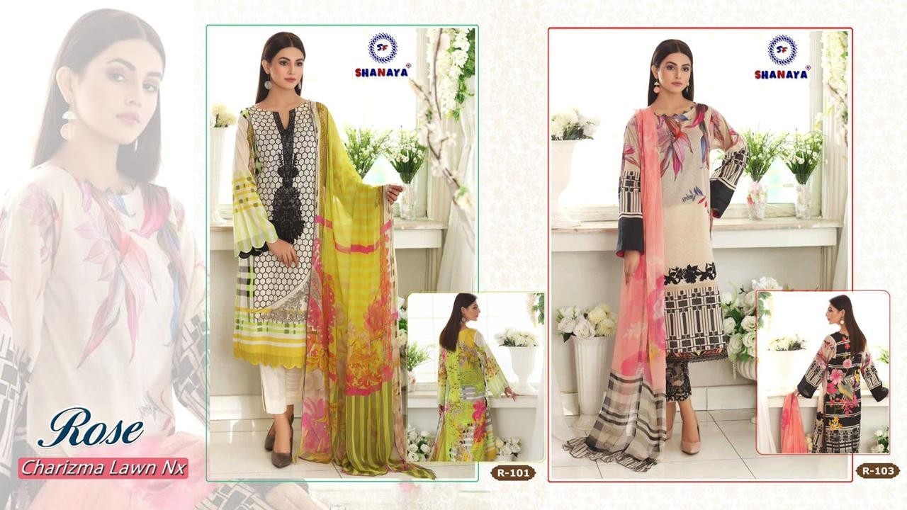 SHANAYA ROSE CHARIZMA LAWN R 103 DIGITAL PRINTED SINGLE PIECE