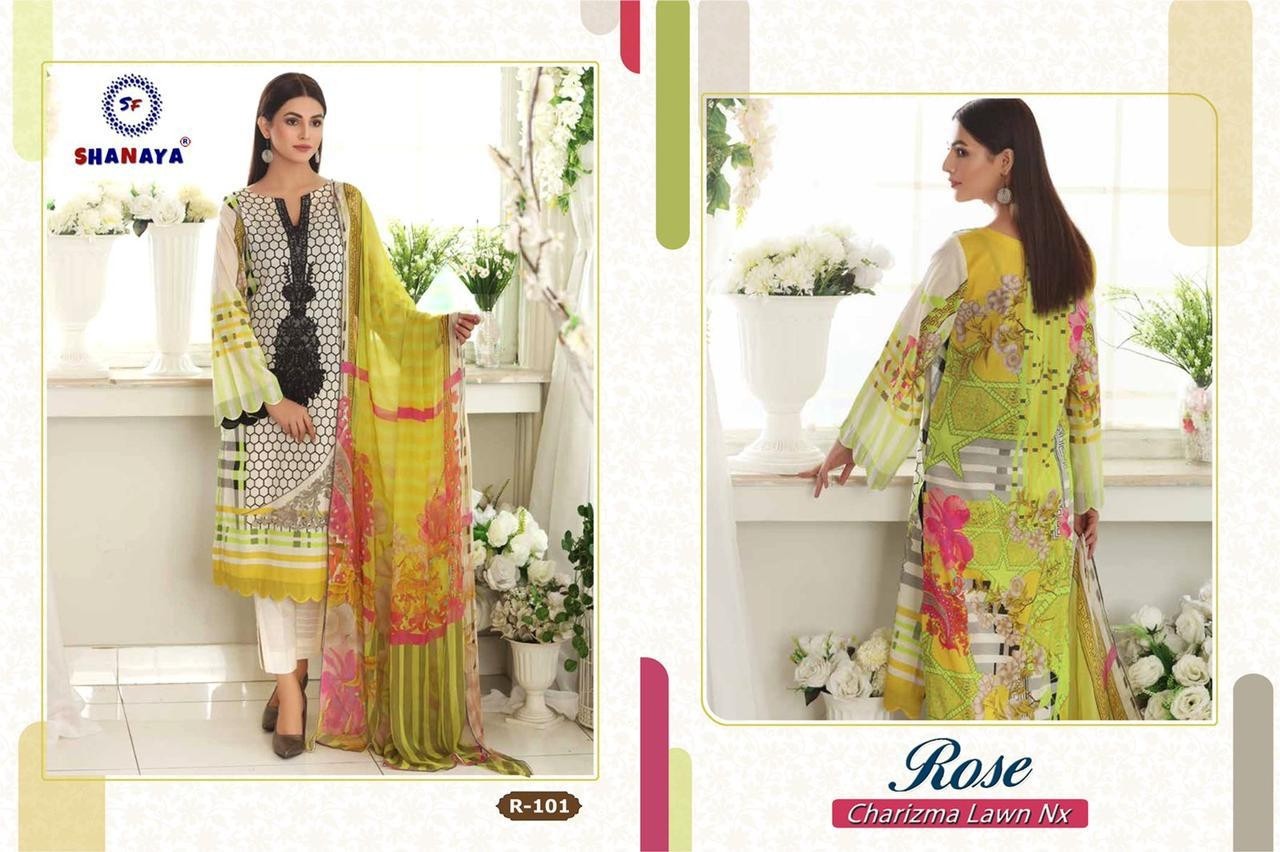 SHANAYA ROSE CHARIZMA LAWN R 101 DIGITAL PRINTED PAKISTANI SUITS