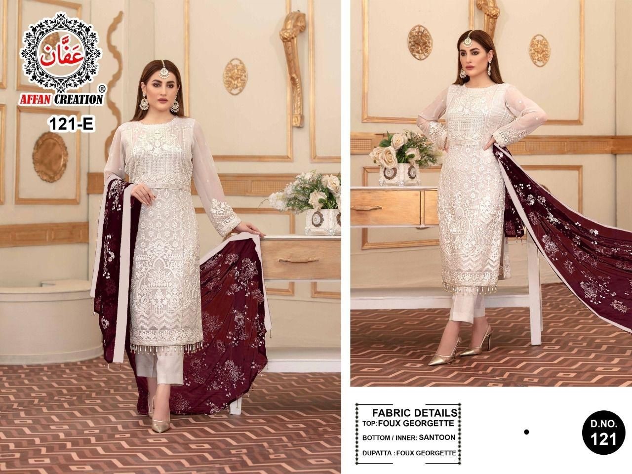 AFFAN CREATION 121 E PAKISTANI SUITS WHOLESALER