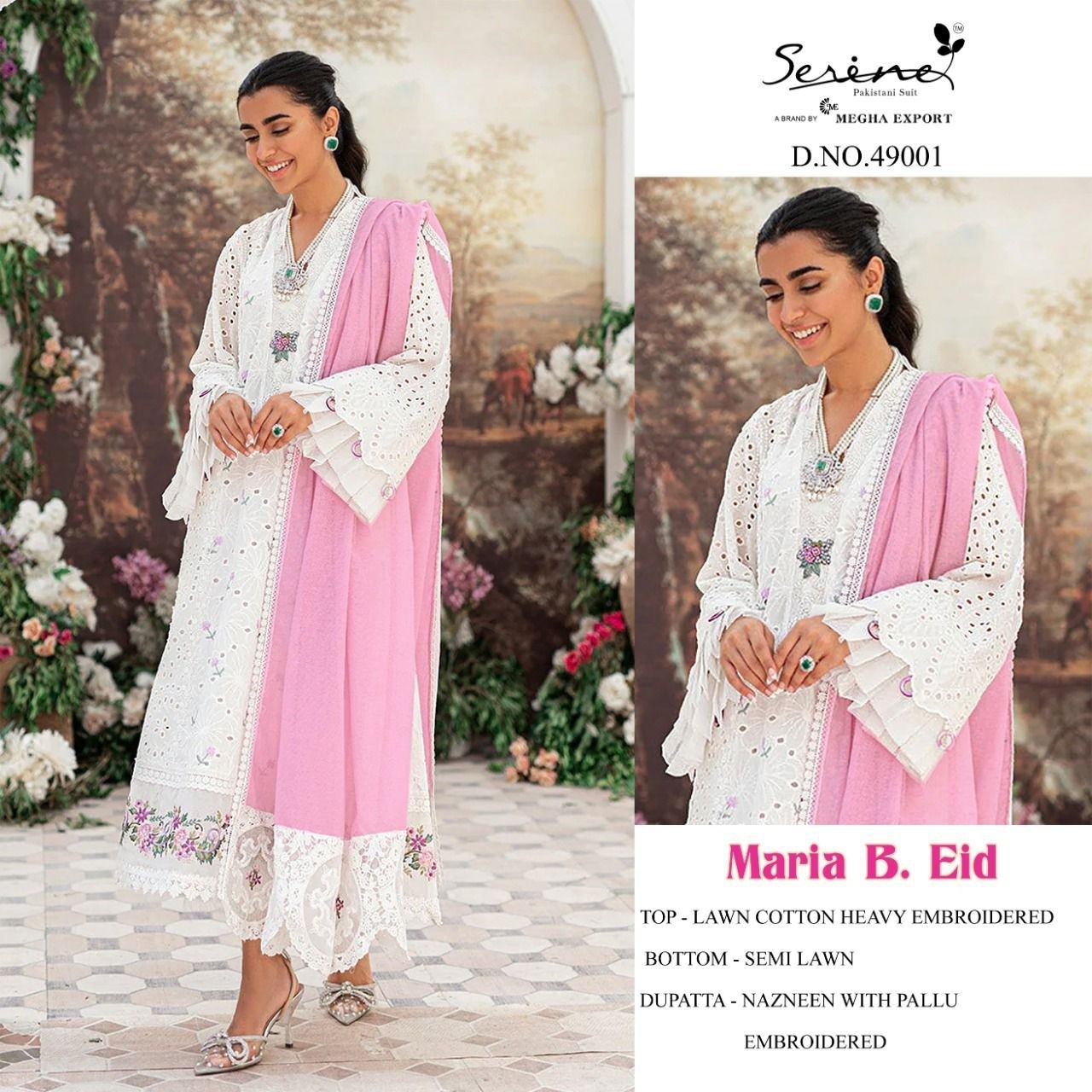 SERINE MARIA B EID 49001 PAKISTANI SUITS SUPPLIER