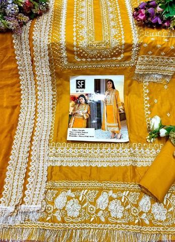 SF 131 YELLOW DRESS WHOLESALE PAKISTANI SUITS