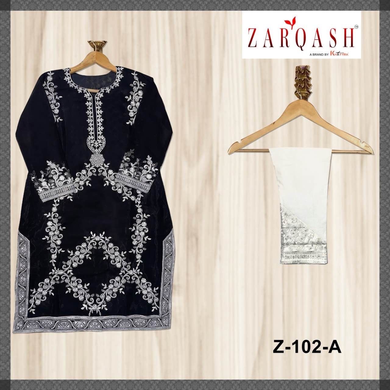 ZARQASH Z 102 A LUXURIA VOL 1 PAKISTANI KURTIS SUPPLIER