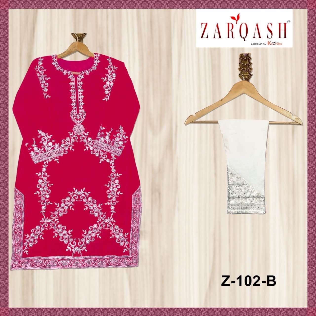ZARQASH Z 102 B LUXURIA VOL 1 PAKISTANI KURTIS SUPPLIER ONLINE