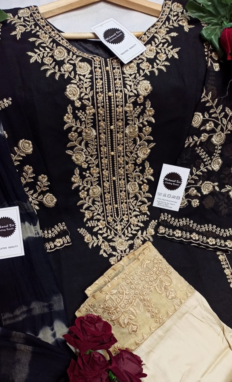 MEHMOOD TEX READYMADE COLLECTION VOL 4 BLACK PAKISTANI KURTIS IN INDIA