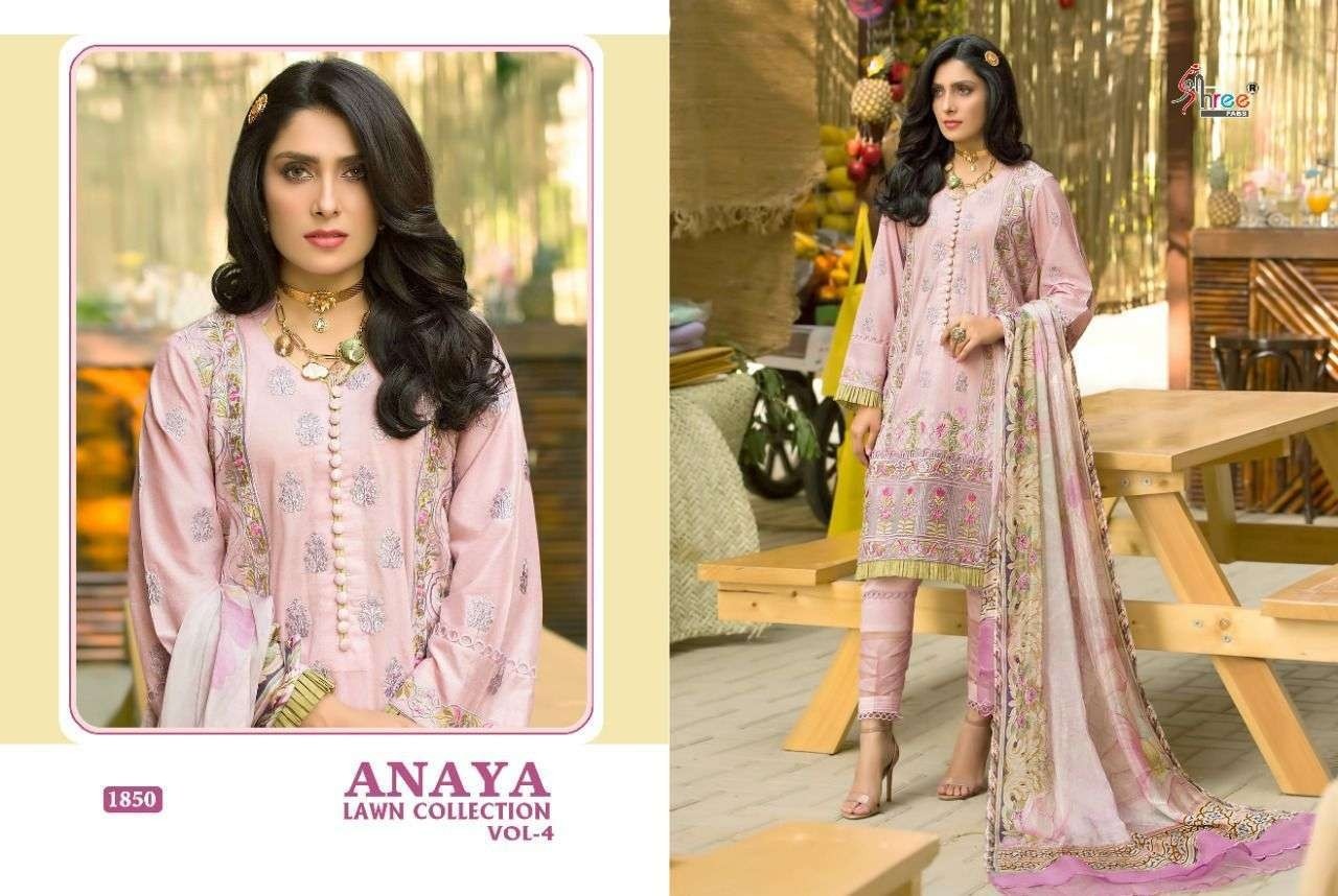 SHREE FABS 1850 ANAYA LAWN COLLECTION VOL 4 PAKISTANI PRINTED SUITS